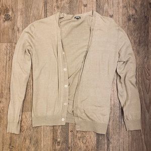 Uniqlo tan cardigan